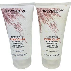 Revolution Skincare London Mattifying Pink Clay Cleanser 5.07 Fl Oz Vegan & Crue
